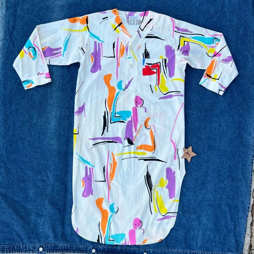 80s Mark Berman abstract muumuu dress